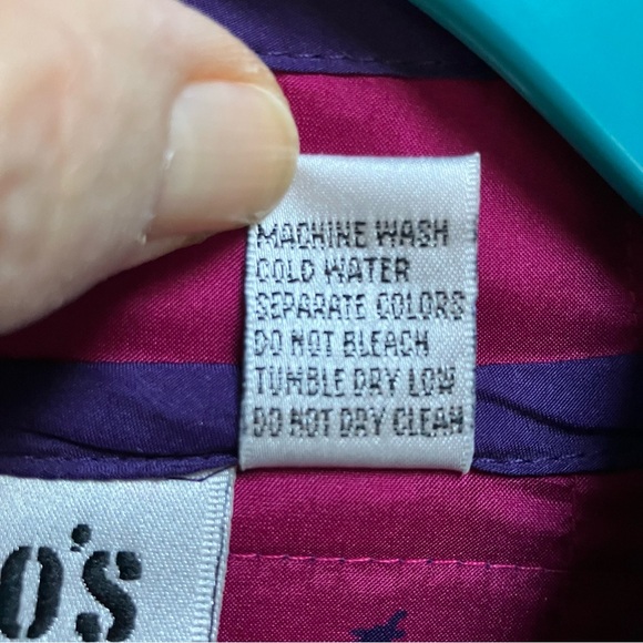 100% Silk Chico’s Purple Magenta Jacket Size 3 (16 to 18 XL) Lagenlook Button Up - Picture 8 of 10